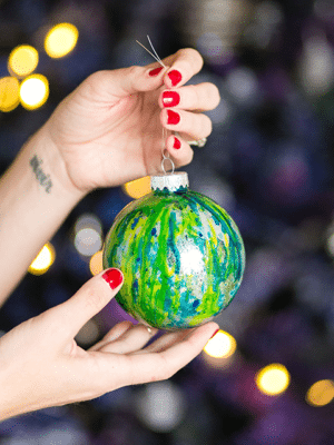 DIY Galaxy and Planet Christmas Ornaments thumbnail
