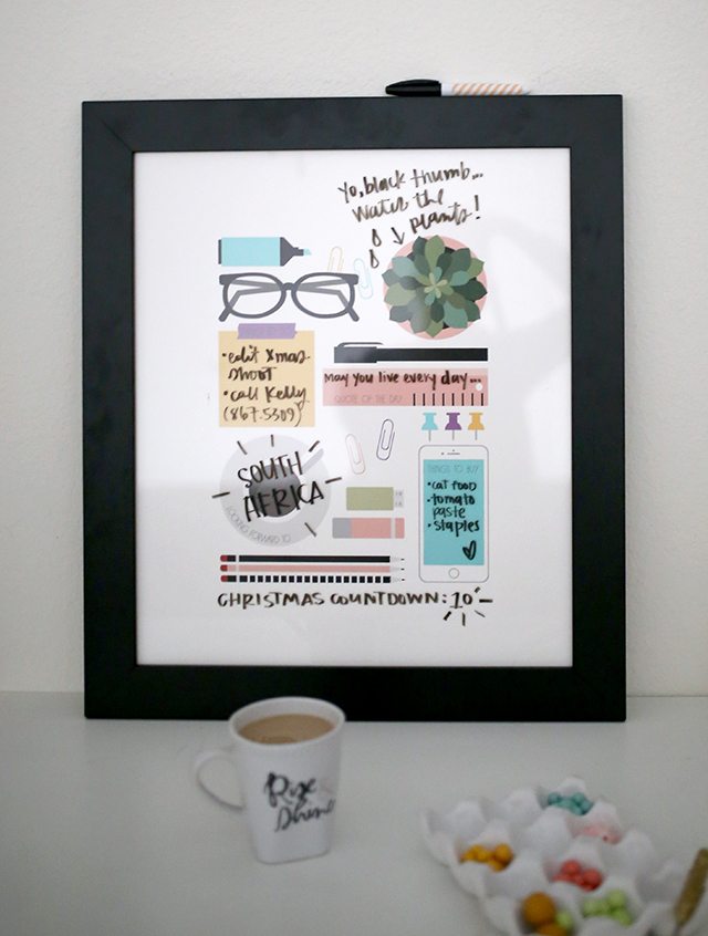 Free DIY Dry Erase Planner and Organizer Wall Art