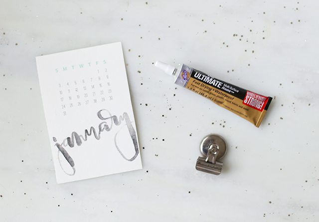 2016 Free Printable Calendar - Supplies