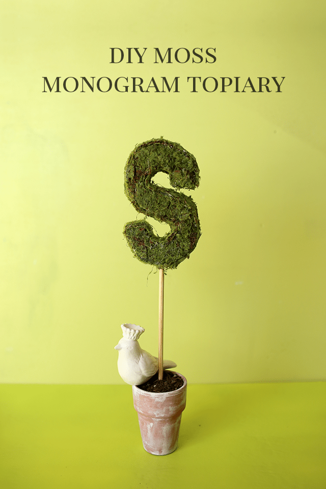 DIY Monogram Topiary