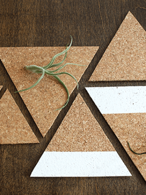 DIY Cork Board Triangle Trivets thumbnail