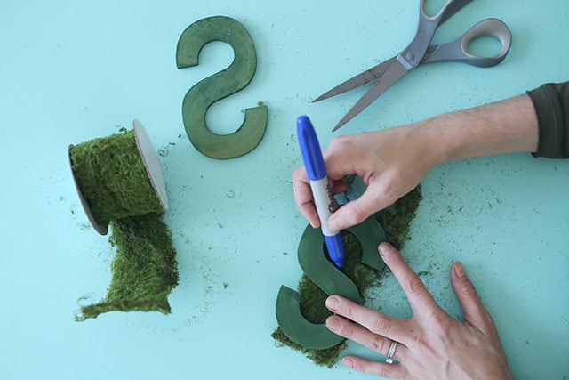 DIY Monogram Topiary - Step 2