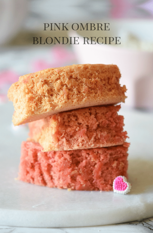 Pink Ombre Blondie Recipe