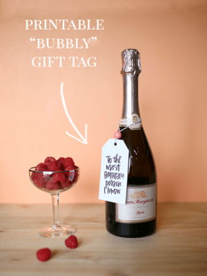 Free Printable Gift Tags for Bubbly and Bubbles thumbnail