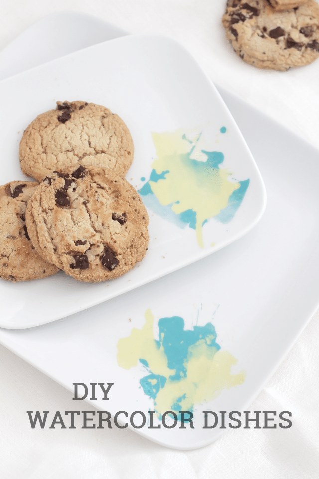 DIY Watercolor Dishes