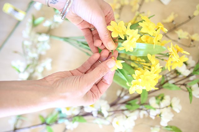 Ombre DIY Floral Wall Art - Step 1