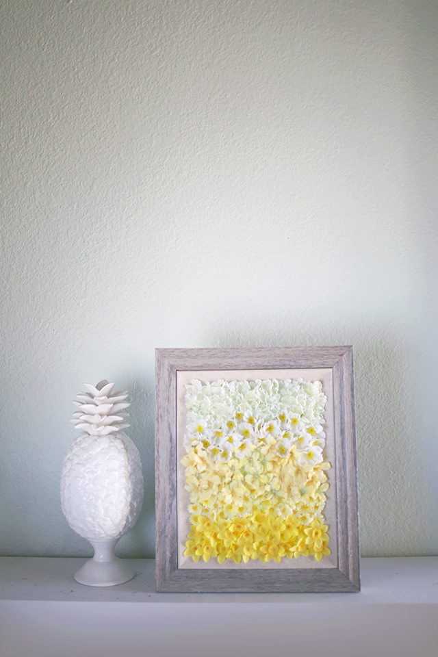 Ombre DIY Floral Wall Art Tutorial on Shrimp Salad Circus