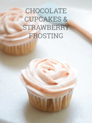 Vegan Chocolate Cupcakes with Strawberry Frosting thumbnail