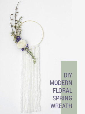 DIY Modern Spring Floral Wreath thumbnail