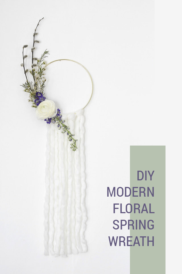 DIY Modern Floral Spring Wreath