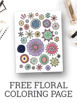 Free Floral Coloring Page Printable – Freebies thumbnail