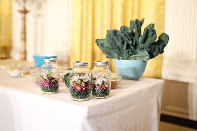 Salad in a Jar Healthy Meal Prep Demonstration at the White House for Let's Move! Initiative