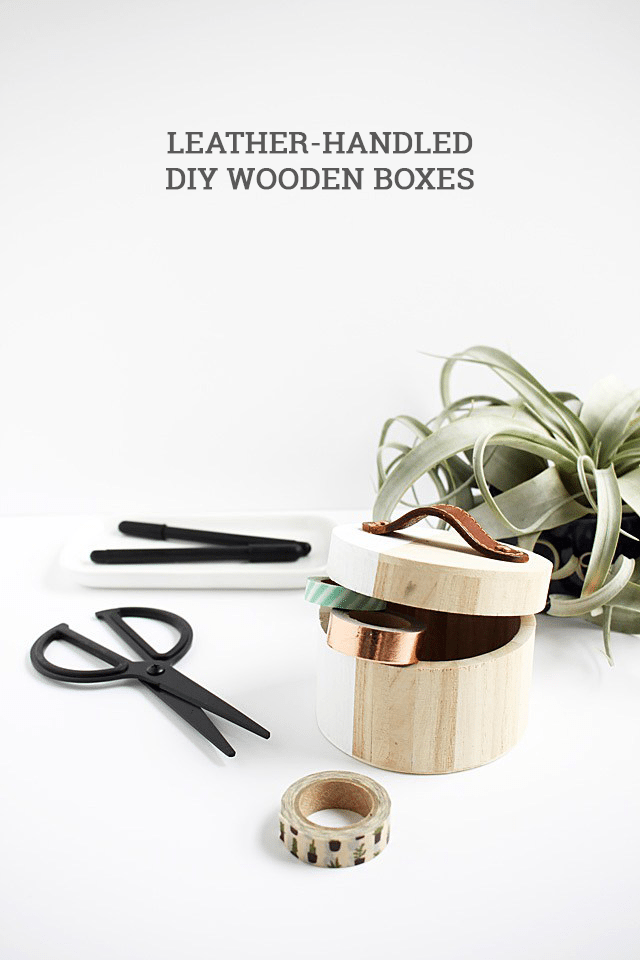 DIY Leather Handles on Boxes How Tosday Shrimp Salad Circus
