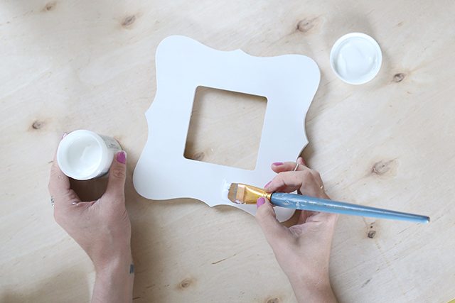 Watercolor Painted Wooden Picture Frame - Step 2 - Matte Medium