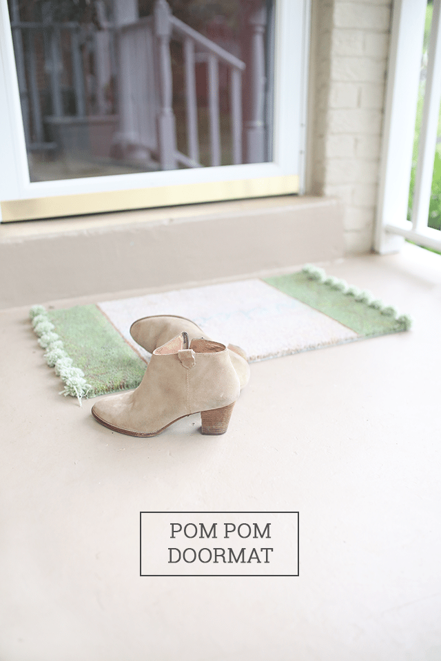 DIY Pom Pom Rug Doormat