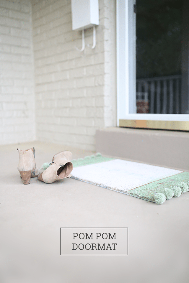 DIY Pom Pom Rug Doormat Tutorial