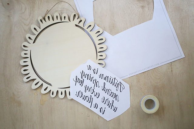 DIY Autumn Quote Sign - Step 1