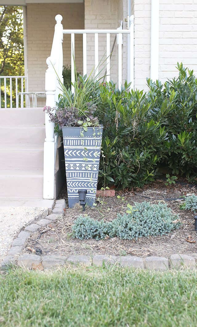 Giant DIY Mudcloth Planter Tutorial