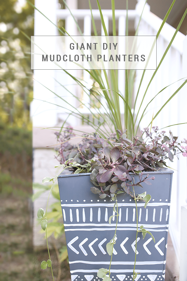 Giant DIY Mudcloth Planter Tutorial