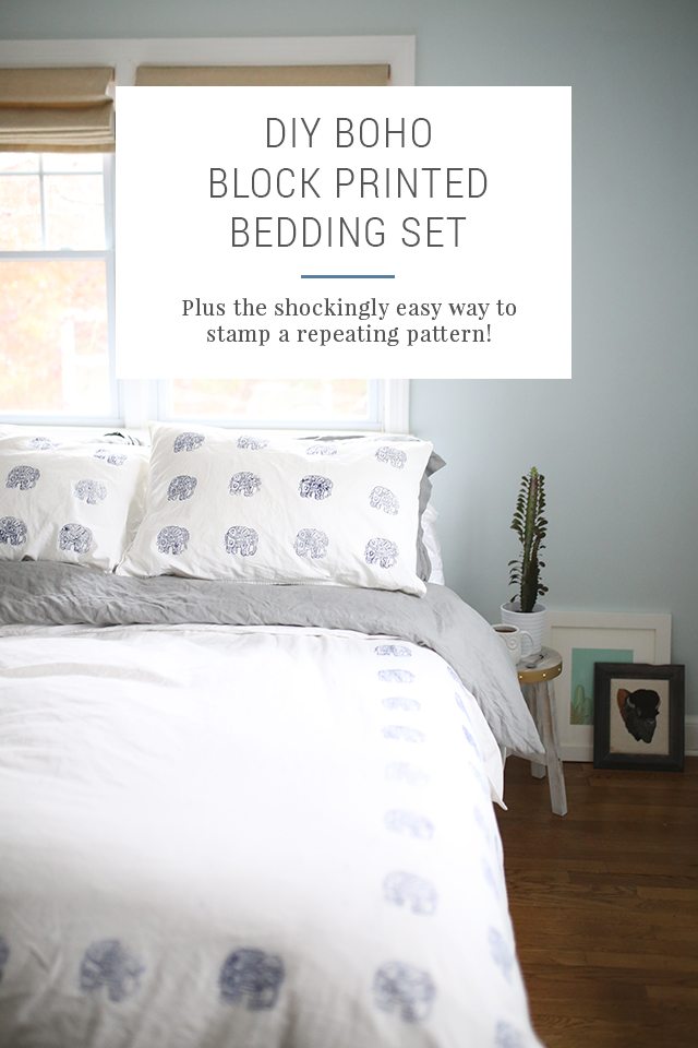 How To Block Print Fabric Diy Indigo Block Printed Duvet Set