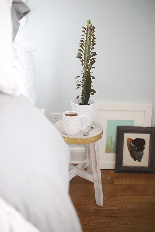 how-to-block-print-on-fabric-diy-stool-night-stand-with-cactus