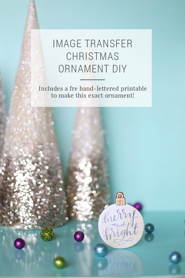 diy image transfer christmas ornaments