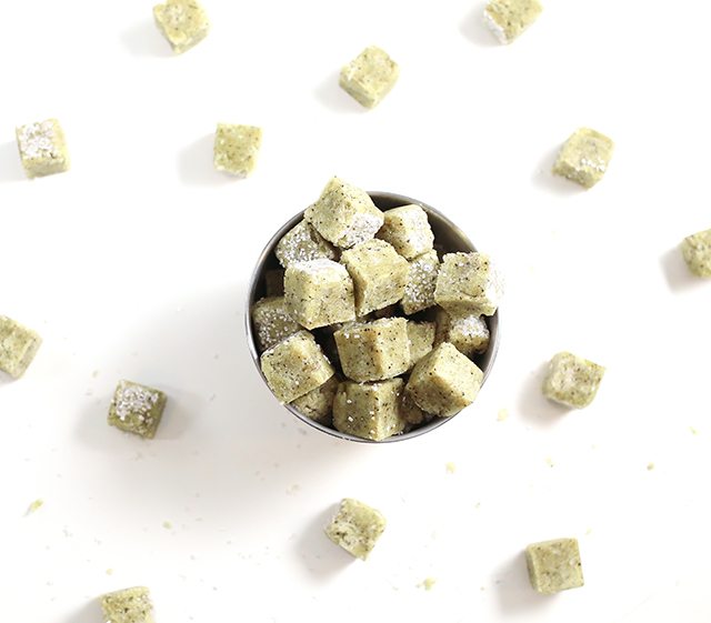 DIY Matcha Green Tea Sugar Scrub Cubes - All Natural Bath Scrub