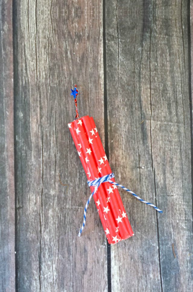 DIY Firecracker Magnet Fourth of July Crafts