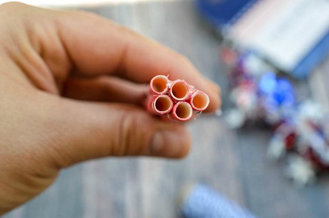 Firecracker Magnet Fourth of July Crafts - Step 1