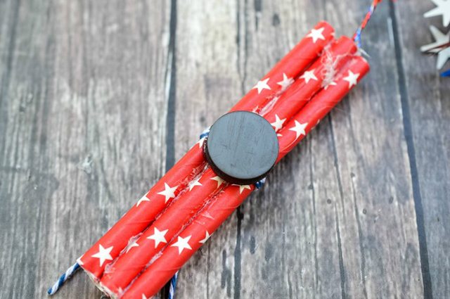 Firecracker Magnet Fourth of July Crafts - Step 5