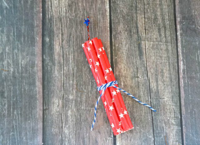 Firecracker Magnet Fourth of July Crafts