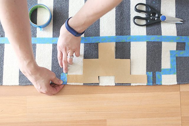 How to Paint a Rug - Step 4