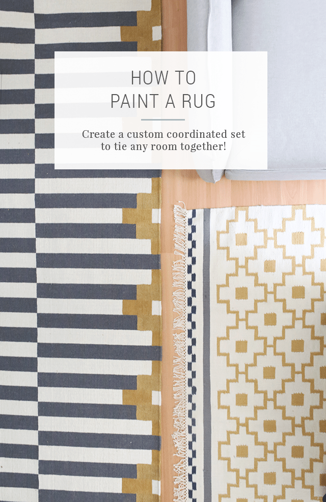 How to Paint a Rug to Make a Coordinated Set - IKEA Hacks