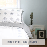 IKEA Hacks - Block Printed Bedding Set