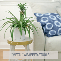 IKEA Hack - Faux Metal Wrapped Stools