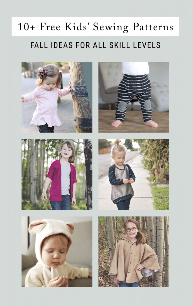 10 Free Sewing Patterns for Kids for Fall