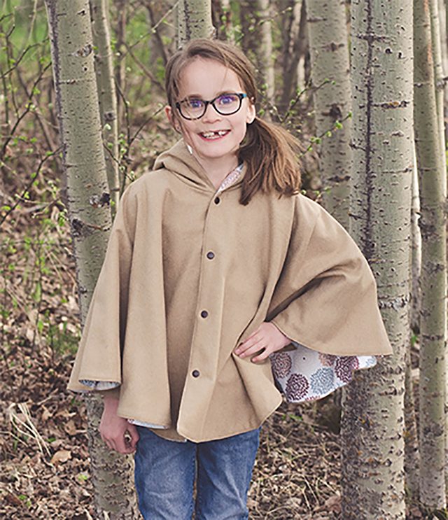 Free Fall Sewing Patterns for Kids for Fall - Fall Cape for Girls