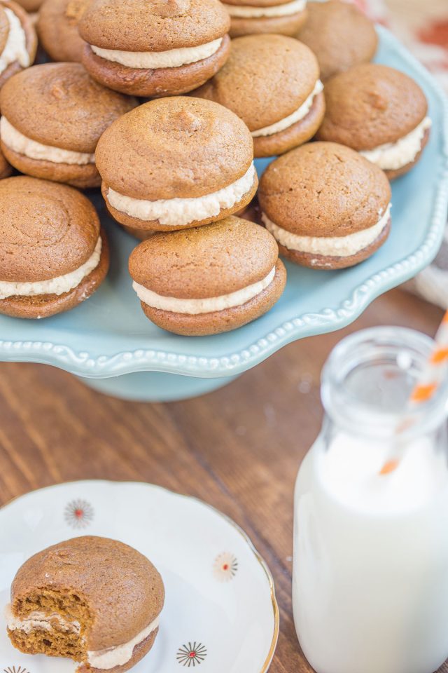 Pumpkin Whoopie Pie Recipe With Maple Spice Whipped Cream