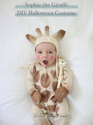 DIY Sophie the Giraffe Baby Halloween Costume thumbnail