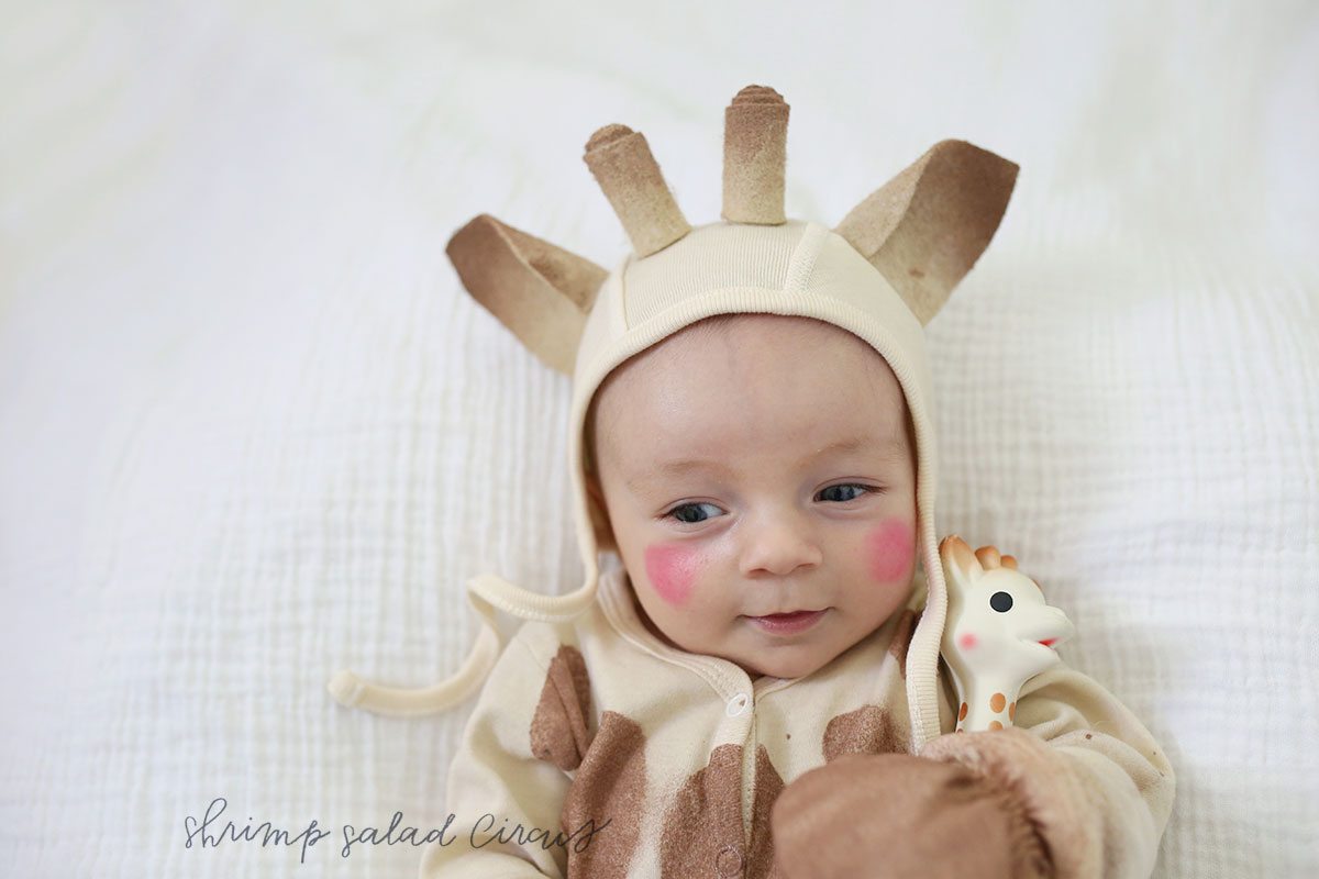 DIY Sophie the Giraffe Baby Halloween Costume