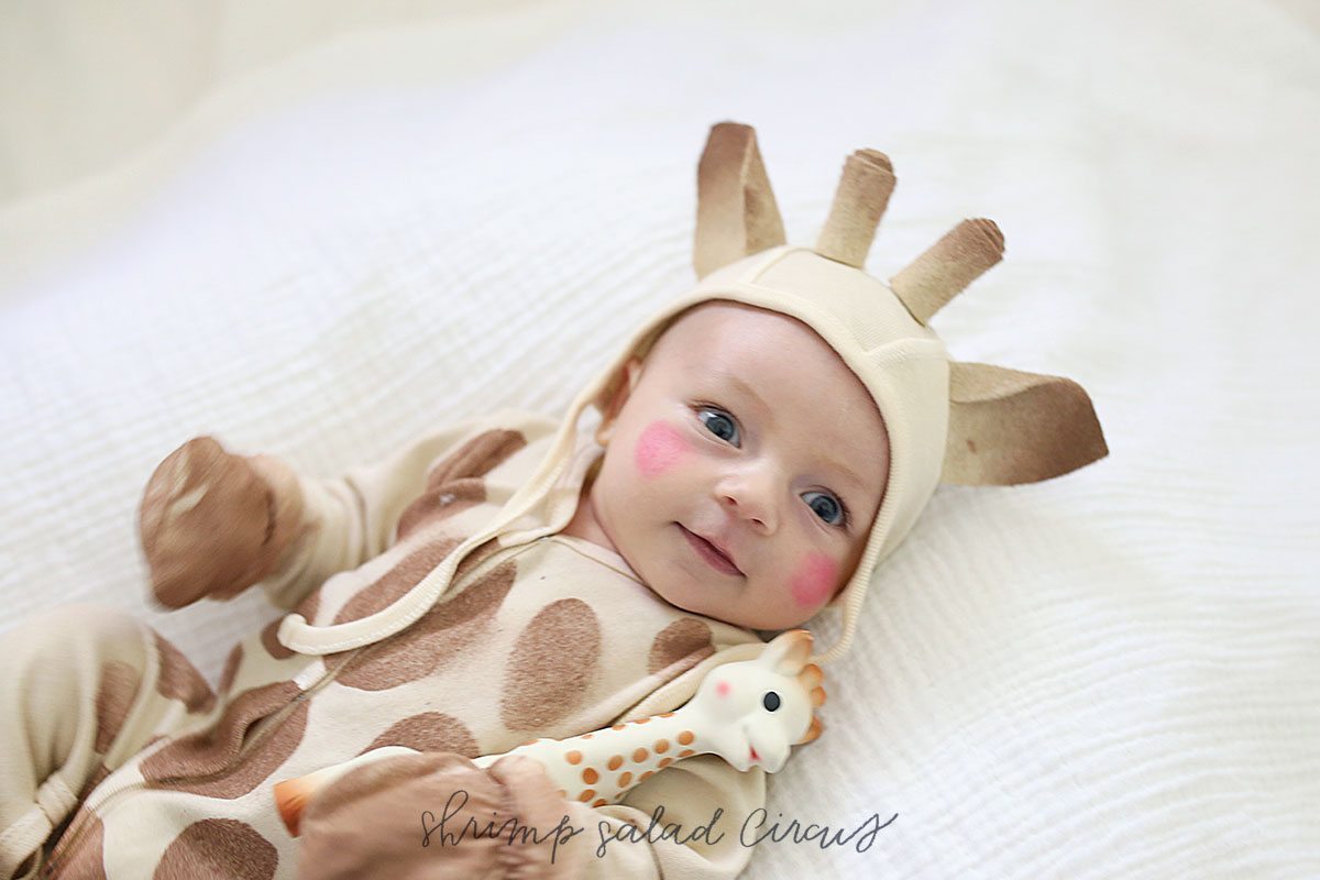 DIY Sophie the Giraffe Baby Halloween Costume