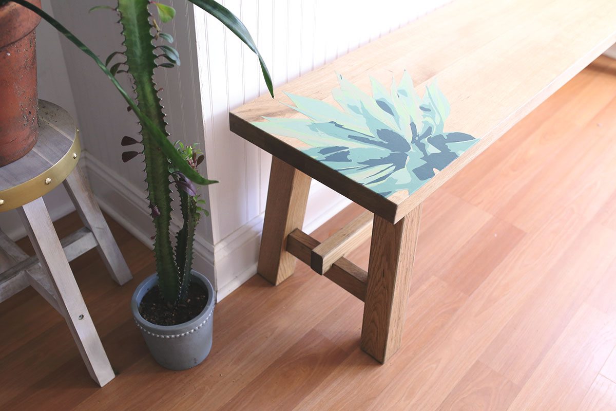 Paint by Numbers Furniture MOCKELBY Bench IKEA Hacks