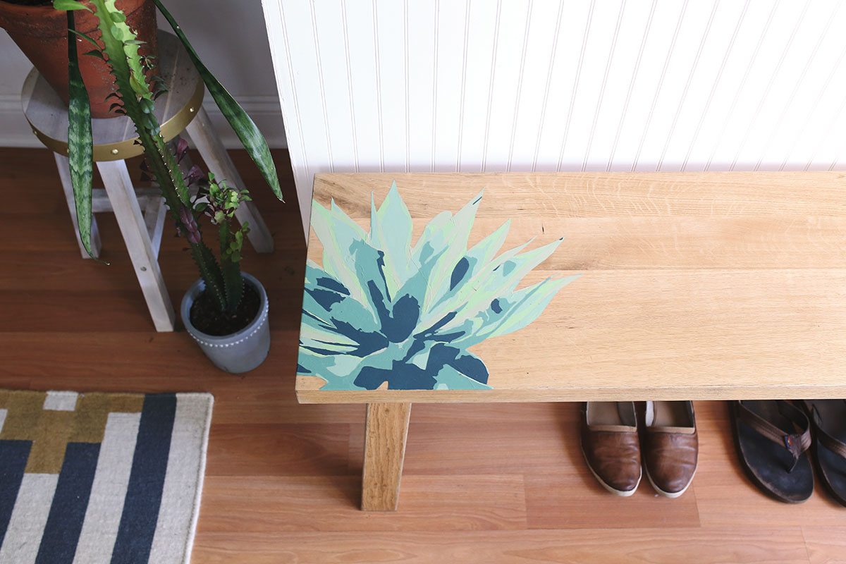 Paint by Numbers Furniture MOCKELBY Bench IKEA Hacks