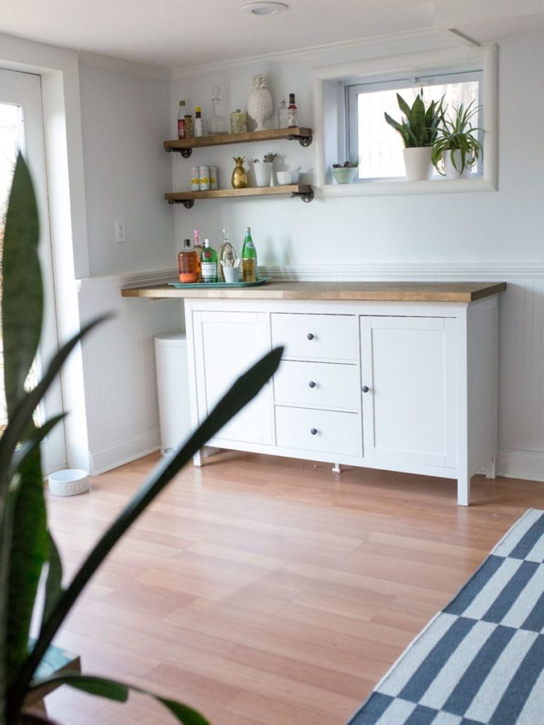 The Big Reveal My BudgetFriendly Living Room Basement Makeover with