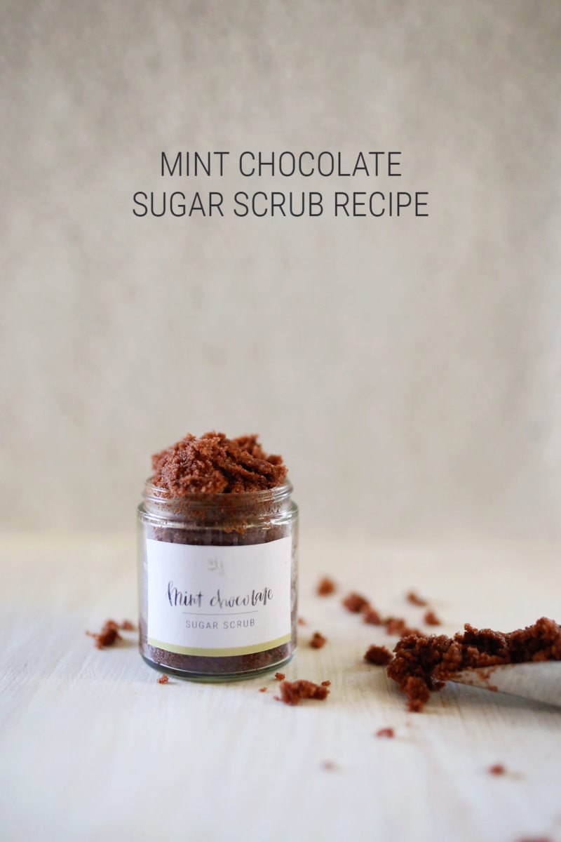 All Natural DIY Mint Chocolate Sugar Scrub Recipe