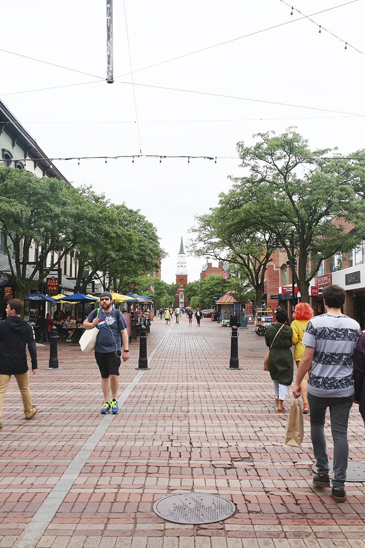 Church Street Marketplace in Burlington, Vermont