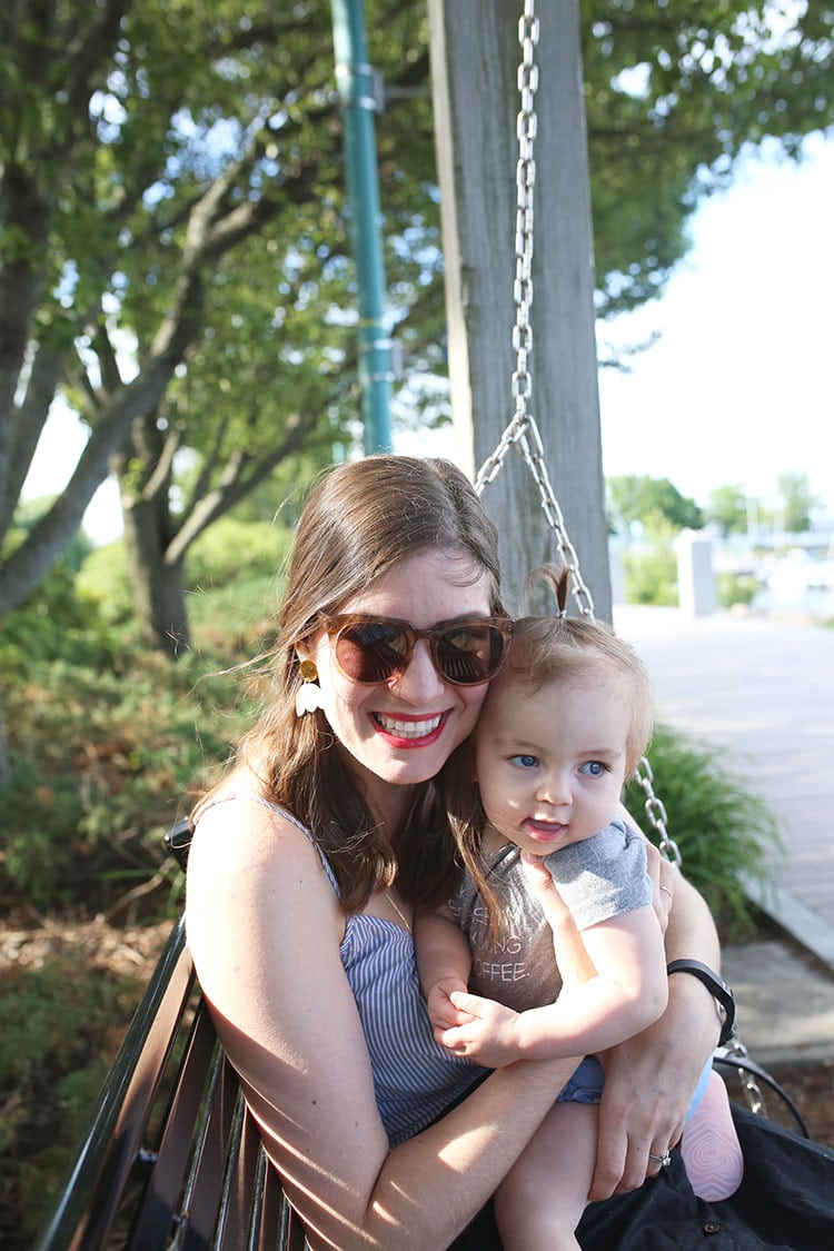 Hanging out at the Swings on the Burlington, Vermont Waterfront