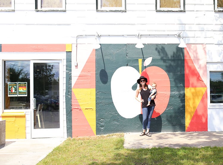 Mural by Annemarie Buckley at Shacksbury Cider in Vergennes, Vermont