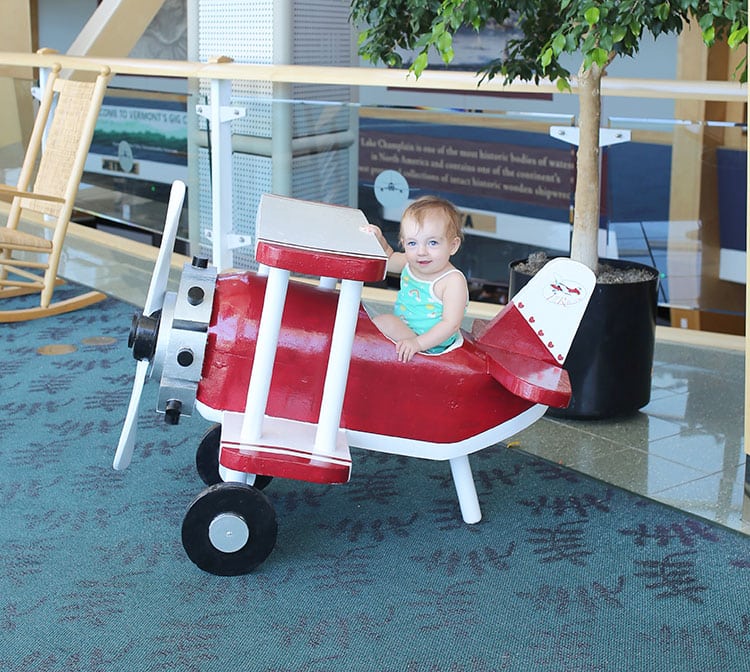 Toy Airplane at Burlington International Airpot in Vermont BTV