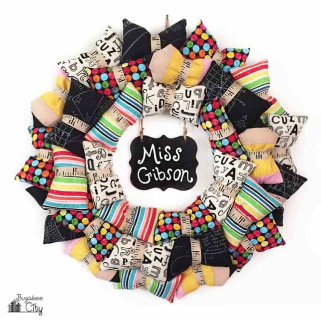 Back To School Pillow Wreath